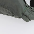 PRADA Body Bag Nylon Green Silver Auth ARZ294-15