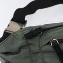 PRADA Body Bag Nylon Green Silver Auth ARZ294-9