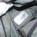 PRADA Body Bag Nylon Green Silver Auth ARZ294-20