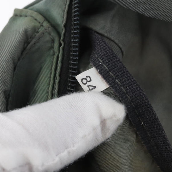PRADA Body Bag Nylon Green Silver Auth ARZ294