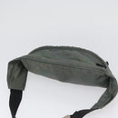 PRADA Body Bag Nylon Green Silver Auth ARZ294-6