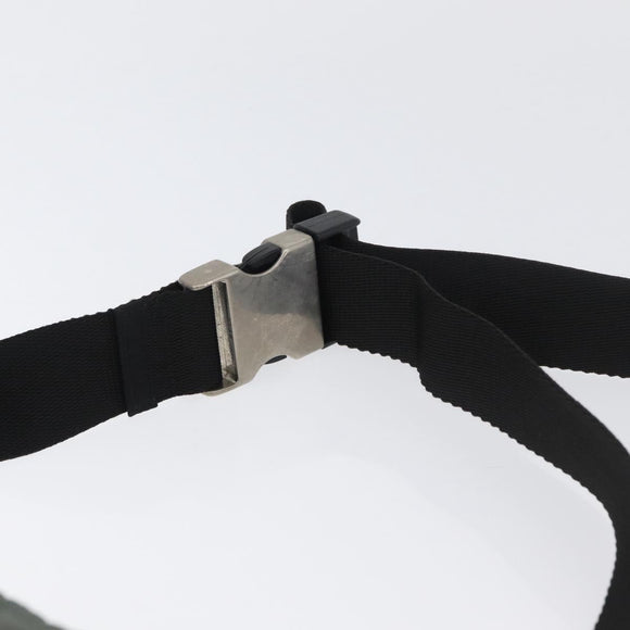 PRADA Body Bag Nylon Green Silver Auth ARZ294
