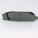 PRADA Body Bag Nylon Green Silver Auth ARZ294-5