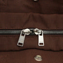 HERMES Her Line MM Hand Bag Canvas Brown Silver Auth ARZ296-14