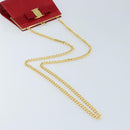 Salvatore Ferragamo Vala Chain Shoulder Bag Leather Red Gold Auth ARZ298-7