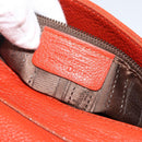 Salvatore Ferragamo Gancini Handtas Leer 2-weg Rood Zilver Auth ARZ300A-26