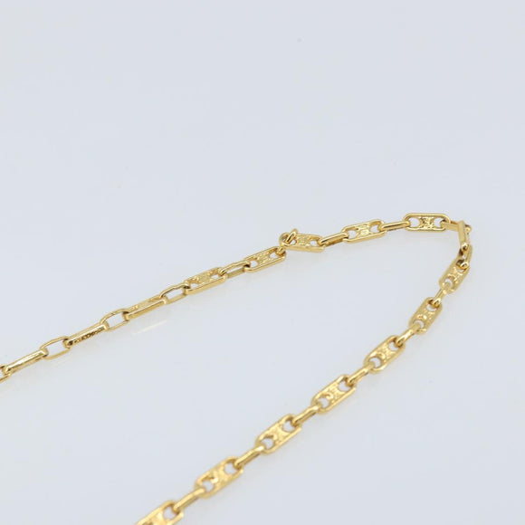 CELINE Horsebit Chain Schoudertas Suède Bordeaux Goud Auth ARZ301V