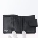 CHANEL Matelasse Cambon Line Wallet Leather Black Silver CC Auth ARZ302-9