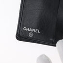 CHANEL Matelasse Cambon Line Wallet Leather Black Silver CC Auth ARZ302-17