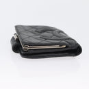 CHANEL Matelasse Cambon Line Wallet Leather Black Silver CC Auth ARZ302-5