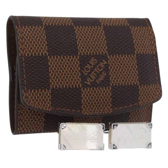 LOUIS VUITTON Damier Ebene Bouton de Manchette Senior Tulle M65737 Auth ARZ304
