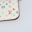 LOUIS VUITTON Multicolor Pochette Cles NM Coin Purse White M93734 LV Auth ARZ305-15