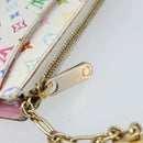 LOUIS VUITTON Multicolor Pochette Cles NM Coin Purse White M93734 LV Auth ARZ305-9