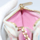 LOUIS VUITTON Multicolor Pochette Cles NM Coin Purse White M93734 LV Auth ARZ305-17