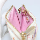 LOUIS VUITTON Multicolor Pochette Cles NM Coin Purse White M93734 LV Auth ARZ305-18