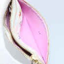 LOUIS VUITTON Multicolor Pochette Cles NM Coin Purse White M93734 LV Auth ARZ305-19