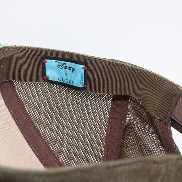 GUCCI GG Supreme GUCCIxDisney Cap PVC Beige 648843 Auth ARZ306M