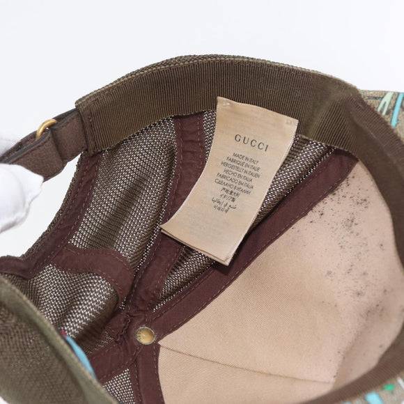 GUCCI GG Supreme GUCCIxDisney Cap PVC Beige 648843 Auth ARZ306M