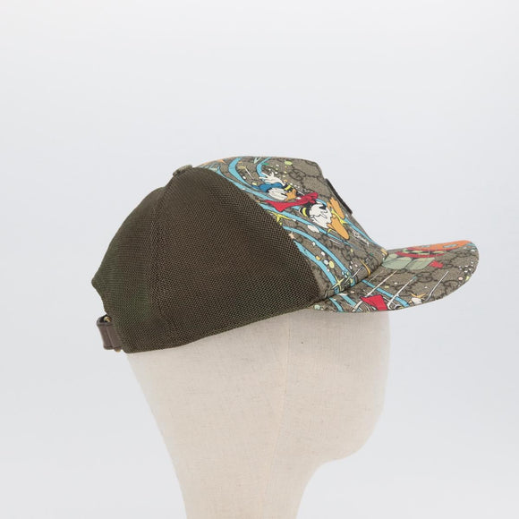 GUCCI GG Supreme GUCCIxDisney Cap PVC Beige 648843 Auth ARZ306M