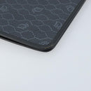 Christian Dior Honeycomb Canvas Shoulder Bag PVC Black Gold Auth ARZ307-13