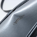 Christian Dior Honeycomb Canvas Shoulder Bag PVC Black Gold Auth ARZ307-16