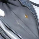 Christian Dior Honeycomb Canvas Shoulder Bag PVC Black Gold Auth ARZ307-21