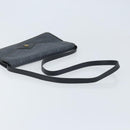 Christian Dior Honeycomb Canvas Shoulder Bag PVC Black Gold Auth ARZ307-7