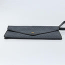 Christian Dior Honeycomb Canvas Shoulder Bag PVC Black Gold Auth ARZ307-9