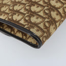 Christian Dior Trotter Canvas Chain Shoulder Bag Brown Gold Auth ARZ308A-16