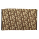 Christian Dior Trotter Canvas Chain Shoulder Bag Brown Gold Auth ARZ308A-2