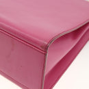 CELINE Hand Bag Leather 2way Pink Gold Auth ARZ310V-18