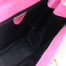 CELINE Hand Bag Leather 2way Pink Gold Auth ARZ310V-19