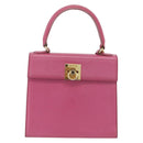 CELINE Hand Bag Leather 2way Pink Gold Auth ARZ310V-13
