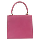 CELINE Hand Bag Leather 2way Pink Gold Auth ARZ310V-2