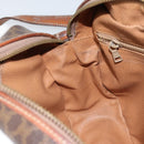CELINE Macadam Canvas Shoulder Bag PVC Leather Brown Gold Auth ARZ311-20