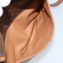 CELINE Macadam Canvas Shoulder Bag PVC Leather Brown Gold Auth ARZ311-23
