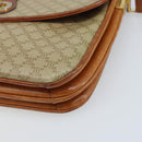 CELINE Macadam Canvas Circle Schoudertas PVC Beige Goud Auth ARZ313-10