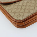 CELINE Macadam Canvas Circle Schoudertas PVC Beige Goud Auth ARZ313-11