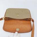 CELINE Macadam Canvas Circle Schoudertas PVC Beige Goud Auth ARZ313-15