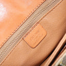CELINE Macadam Canvas Circle Schoudertas PVC Beige Goud Auth ARZ313-16