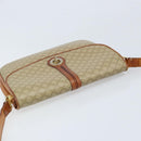 CELINE Macadam Canvas Circle Schoudertas PVC Beige Goud Auth ARZ313-6