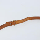 CELINE Macadam Canvas Circle Schoudertas PVC Beige Goud Auth ARZ313-8