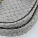 GUCCI Micro GG Supreme Shoulder Bag PVC Navy Gold Auth ARZ314-14