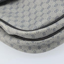 GUCCI Micro GG Supreme Shoulder Bag PVC Navy Gold Auth ARZ314-15