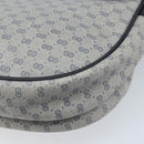 GUCCI Micro GG Supreme Shoulder Bag PVC Navy Gold Auth ARZ314-16