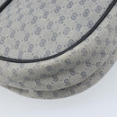 GUCCI Micro GG Supreme Shoulder Bag PVC Navy Gold Auth ARZ314-17