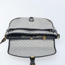 GUCCI Micro GG Supreme Shoulder Bag PVC Navy Gold Auth ARZ314-19