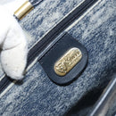 GUCCI Micro GG Supreme Shoulder Bag PVC Navy Gold Auth ARZ314-20