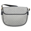 GUCCI Micro GG Supreme Shoulder Bag PVC Navy Gold Auth ARZ314-2