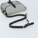 GUCCI Micro GG Supreme Shoulder Bag PVC Navy Gold Auth ARZ314-9